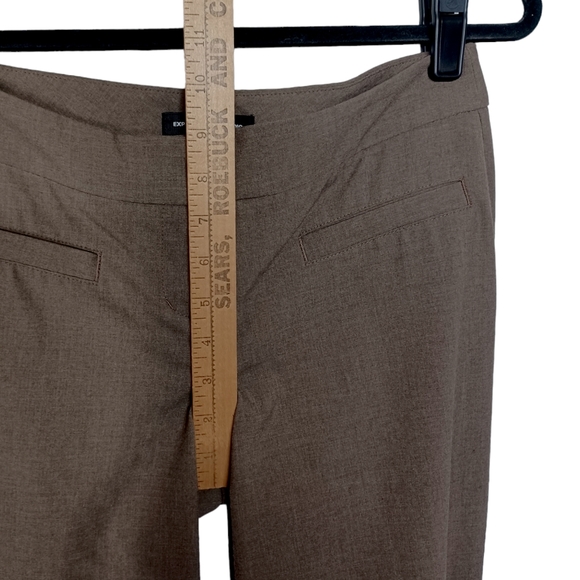 EXPRESS DESIGN STUDIO Brown Straight Leg Career Trouser Pants 2 X-Small - Picture 6 of 7